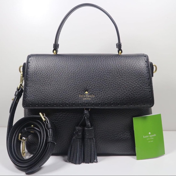 kate spade Handbags - Kate Spade Black Leather Satchel Bag, Like New